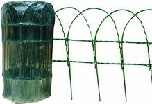 Garden Mile Garden Border Edging Metal Lawn Patio Borders Edger Fencing Protection Decorative Outdoor Weatherproof Strong Heavy Duty Fence (10M X 0.25M Green PVC Coated Border Fence)