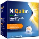 NiQuitin Mint 4 mg Lozenges - Effective Smoking Craving Relief - 132 Lozenges - Long-Lasting Effect - Reduce and Quit Smoking Aid