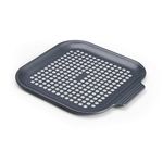 Instant Vortex Official Nonstick Perforated Pizza Pan, Gray - Smart Design for Delicious Crispy Crust Pizza, Compatible with 6 & 10-Quart Air Fryers and Ovens, Easy Transport with Ridged Handles