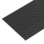 sourcing map 1 Pcs Carbon Fiber Sheet 100x250x1.5mm Matte Surface Pultruded Flat Carbon Fiber Board Plate Twill Weave Panel Sheet for Kites RC Airplane