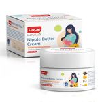 LuvLap Naturals Nipple Butter Cream for Sore & Cracked Dry Nipples, 100% Natural, Safe for Baby & Breast Feeding Moms, No Taste & Odour, Dermatologically Tested, Maternity Essential, 25g