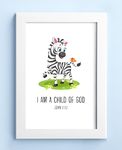 Elben Creatives -I am a child of God - John 1:12 Children Bible Verses Frames/Christian Gift for Children