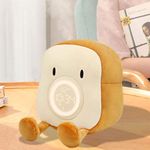 ipalmay Kids Baby Plush Alarm Clock for Sleep Training,9 Inch Cozy Cute Toast Night Light Plushies,Dimmable Toaster Bedside Lamp Birthday Gifts Bedroom Decorations for Children Girls Boys