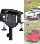 Lupar Heavy Duty Truck Flag Pole Mount, No Drilling Flagpole Holder Kit for Pickup Truck with Bed Rail or Without Bed Rail, Universal Fit for 0.99"-1.33" Flag Poles