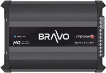 Stetsom Bravo HQ 800.4 Multichannel Car Audio Digital Amp - 2 Ohms Stable, 800 Watts RMS, 4 Independent Channels, Variable Crossover, Full Range, Car Stereo ds Bridge Speakers 800x4, RCA & High Input
