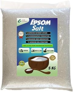 COIR GARDEN - Epsom Salt for Plants (5 KG) | Contains Magnesium Sulfur | Organic Fertilizer | Prevents Yellowing of Leaves | Plant Growth Supplement for Flowering, Vegetables and Fruits