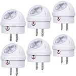 Emotionlite Plug-in Night Light, Warm White LED Nightlights, 360° Rotation, Dusk to Dawn Sensor, Kids, Adult, Bedroom, Hallway, Bathroom,Kitchen, Stairways, Corridor, UL Listed, 6 Pack