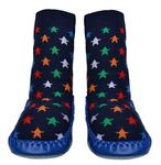 Stars Design Boys Moccasin - Non Slip shoe socks