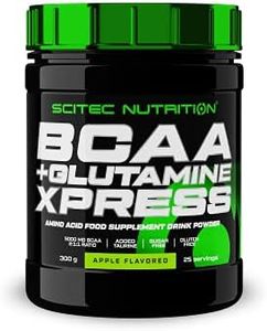 Scitec Nutrition BCAA + Glutamine Xpress - Mezcla de Aminoácidos Esenciales - con 5g 2:1:1 BCAAs - 5g Glutamina - Enriquecido con Taurina, 300 g, Manzana
