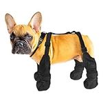 Dog Paw Boot Leggings -Comfortable and Secure Dog Boots Paw Protectors for Small and Medium Dogs - Adjustable Anti-Slip Dog Suspender Boots (M)