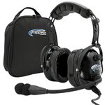 Rugged Air RA900-BUNDLE General Aviation Pilot Headset Includes Headset Bag, Gel Ear Seals and Cloth Ear Covers - Featuring Stereo/Mono Switch with GA Dual Plugs and MP3 Music Input