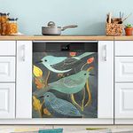 Dishwasher Magnet Cover Magnetic Decorative Dish Washer Covers for The Front Refrigerator Door Covers Green