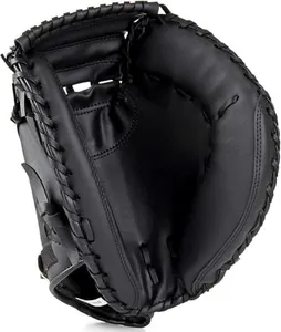 HolyElks Baseball Catcher Glove,Baseball and Softball Catcher's Mitt for Kid Youth Aldult (Black)