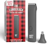 HAPPY NUTS The Lumberjack Electric Groin & Body Hair Trimmer for Men - Mens Body Groomer Kit for Privates - Smooth Ball & Pubic Hair Shaver (Graphite)