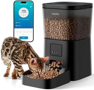 Espelho Automatic Cat Feeder, 4L Timed Cat Feeder Dispenser with App Control Auto Cat Food Dispenser WIFI for Remote Feeding Pet Food Dispenser to Feed Dogs&Cats up to 10 Meals,10s Voice Recorder