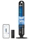 DREO Smart Tower Fan for Bedroom& Home, 26ft/s Powerful Airflow, 33ft Coverage, 1-12H Timer, 4 Speeds, 3 Modes, 28dB Bladeless Fan with App & Voice Control, 90° Oscillating Cooling Fan, LED Display
