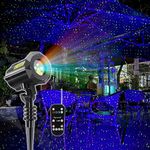 Poeland Christmas Projector Lights, Garden Lights Outdoor Star Projector Motion Firefly with Led