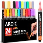 Acrylic Paint Pens for Rock Painting - Write On Anything! Paint pens for Rock, Wood, Metal, Plastic, Glass, Canvas, Ceramic and More. (24 PACK)