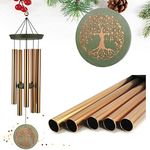 WindChimes Outdoor Deep Tone,Large Memorial Wind Chimes for Loss of Loved One Engrave Tree of Life,Sympathy Wind Chimes for Outside, Gifts for Mother,Garden Home Yard Hanging Decor