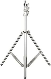 NEEWER 79"/2m Stainless Steel Light Stand, Spring Cushioned Heavy Duty Photography Tripod Stand with 1/4” to 3/8” Universal Screw Adapter for Strobe, LED Video Light, Ring Light, Monolight, Softbox