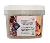 Smoked Salt - 750g Chef Bucket of Maple Wood Smoked Sea Salt Flakes - Hand-harvested on Vancouver Island - All Natural - Perfect for Seasoning, Baking, Cooking, and Finishing