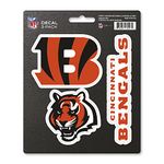 NFL Cincinnati Bengals Team Decal, 3-Pack