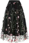 Women Vintage Floral Embroidered Tu