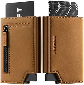 DUGRAFT Mens Wallet, Slim Minimalist Wallet for Men RFID Blocking Bifold Credit Card Holder Large Capacity Money Organisers with 3 Leather Slots
