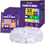 XPCARE 32 Pack Steam Eye Masks for Dry Eyes, SPA Warm Sleep Eye Mask, Disposable Heated Eye Mask for Dark Circles, Puffy Eyes, Relief Stress Eye Fatigue(Lavender)