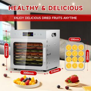 Stainless Steel Food Dehydrator, 8-Tray – High Capacity Dryer