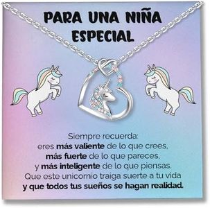 SOFIA FERRER Regalo Niña 10 Años, Colgante De Unicornio Para Niñas, Regalos Niña 7, 8, 9, 10, 11, 12 Años, Collar Niñas Plata De Ley, Regalo Original Para Niñas, Navidad, Reyes (Sueños)