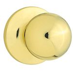 Weiser Regina Dummy (Half) Knob, Interior Door Handle for Closets, Brass (9SK70000-011)