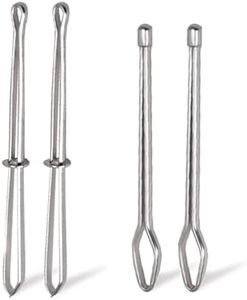 4 Pcs Bodkin Drawstring Threaders,Metal Drawstring Threader Tweezers Easy Quick Insert Drawstring DIY Rope Threader Clip Bodkin Sewing Tool for Sweatpants,Hoodies,Swim Trunks