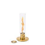 höfats - SPIN 120 gold - Table Fire for indoor and outdoor - smokeless table fire pit, lantern, garden torch and bioethanol fireplace made of stainless steel