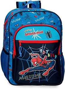 Marvel Boys Totally Awesome Luggage Messenger Bag, blue, Mochila Escolar, Backpack 40