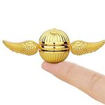 Anzmtosn Golden Orb Fidget Spinner Toy Metal, Wizard Hand Finger Spinner, Fingertip Gryo