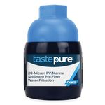 Camco TastePURE RV Sediment Pre-Filter Water Filter | Features a 20-Micron Filtration System, Provides The First Stage of Water Filtration, and Extends The Life of RV Water Filters (40048)