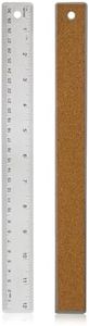 Stainless Steel Metal Ruler with Non-Slip Cork Back for Home Improvement, Planner Accessories, College School Supplies, Drafting Tools, Architecture Supplies, 30.5 Centimeters & 12 inches