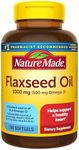 Nature Made Flaxseed Oil 1000 mg, Fish Free Omega 3 Supplement, Dietary Supplement for Heart Health Support, 100 Softgels, 100 Day Supply