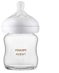 Philips Avent Glass Natural Baby Bottle with Natural Response Nipple, 4oz, 1 pack, SCY910/01