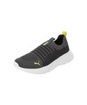 Puma Mens Kardio Slipon Black-Dark Coal-Lime Sheen Sneaker - 10 UK (39713101)