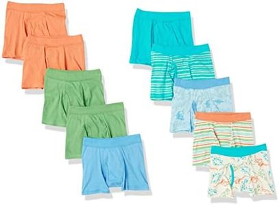 Hanes Toddler Boys' Underwear, Pure Comfort 100% Cotton Boxer Briefs & Briefs Available, 10-Pack, Assorted, 4T