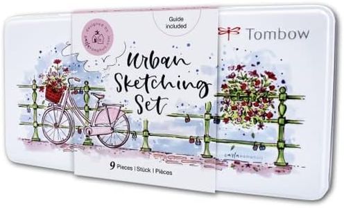 Tombow Urban Sketching Set | 9 productos creativos | Instrucciones paso a paso | diseñado por la artista Carla Kamphius [SET URBAN]