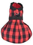 Parisian Pet Designer Buffalo Checkered Red Dog Dress Holiday Party