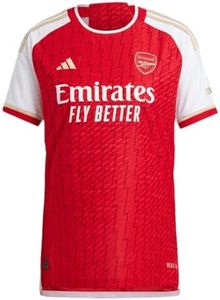 adidas Men's Soccer Arsenal 23/24 Authentic Home Jersey - Celebrating 20 Years of Undefeated History, Red, X-Large