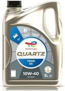 TotalEnergies Quartz 7000 SN 10W-40 Engine Oil 5L – Synthetic Blend for Petrol & Diesel Engines – API SN/CF, ACEA A3/B4 – Extended Engine Life