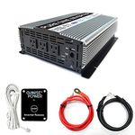 GoWISE Power 2000W Pure Sine Wave Power Inverter 12V DC to 120V AC with 3 AC Outlets + 1 5V USB Port, Remote Switch and 2 Battery Cables (4000W Peak) PS1003, 2021 Version, Grey