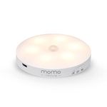 Momo Lifestyle Luzinha LED Automatic Motion Activated Night Light Warm Yellow 3.7V 500mAh USB Rechargeable Battery Attachable Everywhere Any Flat Surface