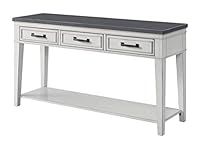 Martin Svensson Home Del Mar, Sofa Table, Antique White and Grey