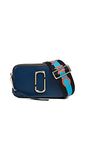 Marc Jacobs Women's Snapshot Camera Bag Leather Cross Body - Blue Sea Multi